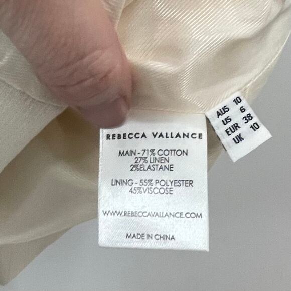 Rebecca Vallance 6 Verano Double Breasted Blazer Cotton Linen Blend - Picture 10 of 12